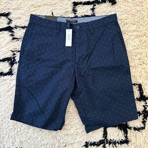 NWT Banana Republic Men's City Shorts, Size 31, Blue with White Dot, 11" Inseam